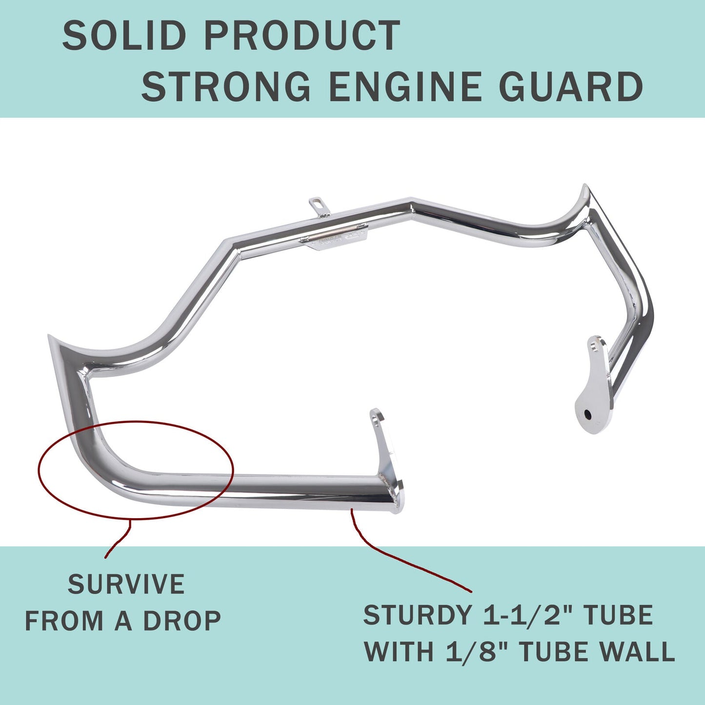 Fat 1-1/2" Engine Guards, Meat-Hook Killing Looks Crash Bars for Harley Softail