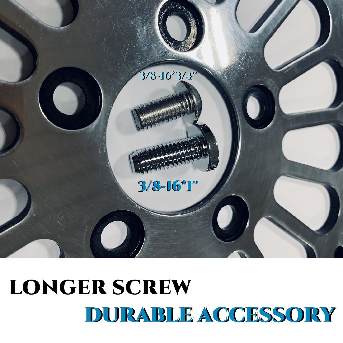 Durable Chrome Rear Rotor TORX Bolts for Harley Brake Rotors OEM #43562-92