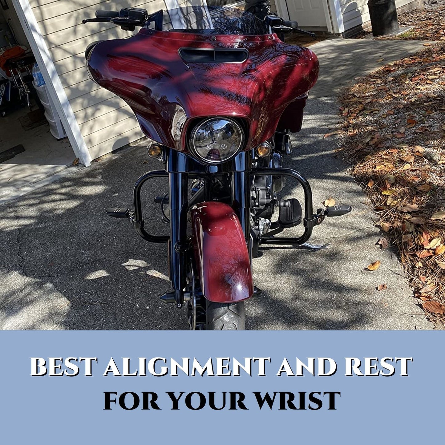 SHARKROAD 1.5'' X H16'' Big Dude Handlebars for Harley Touring Street Glide