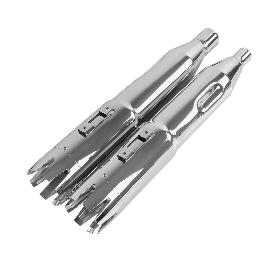 5.0'' Chrome Slip on Mufflers for Harley Touring 1995-2024 Exhaust, Upgrading Style