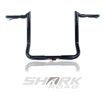 SHARKROAD 1-1/4'' Pre-wired Motorcycle Handlebar for Harley 2014-Up Street Glide, Electra